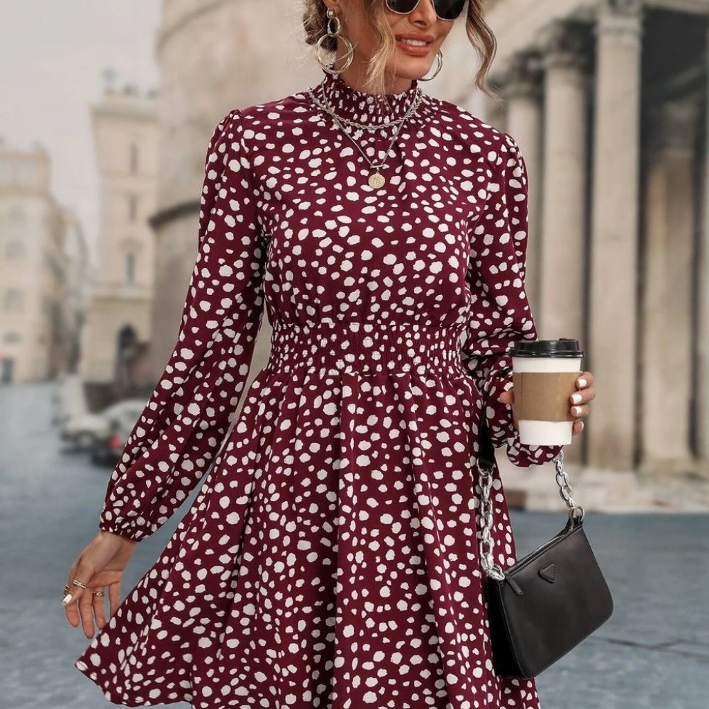 Preppy Womens Dress burgundy - Picture 5 of 5